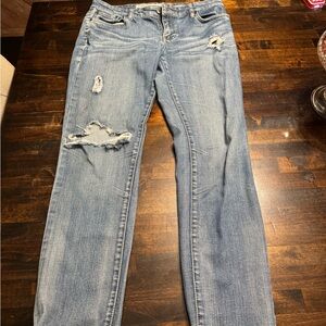 Charlotte Russe Light Blue Distressed Skinny Jeans